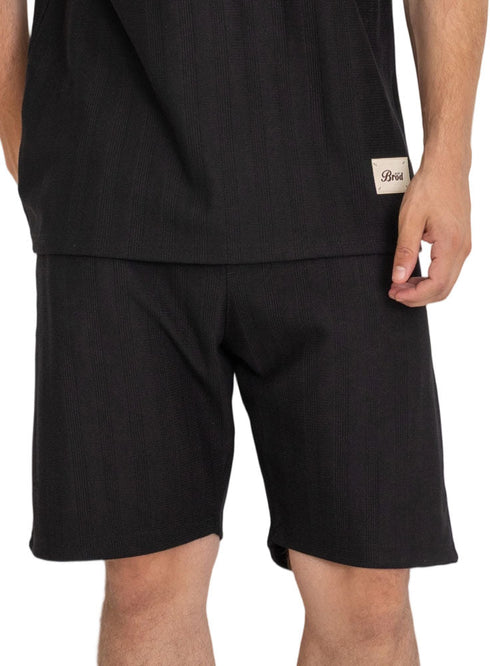 Black Striperd Jacquard Short - Khotwh