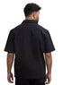 Black Tennis Collar Linen Shirt - Khotwh