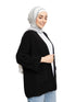 Black Upside Sleeve Cardigan - Khotwh