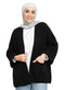 Black Upside Sleeve Cardigan - Khotwh