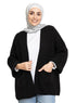 Black Upside Sleeve Cardigan - Khotwh
