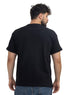 Black UpSide Sleeve -Crunchy-Oversize Round T-Shirt - Khotwh