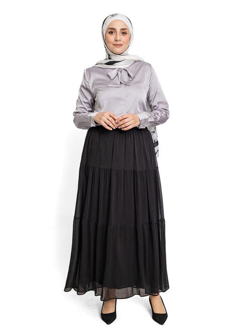 Black Urea Skirt - Khotwh