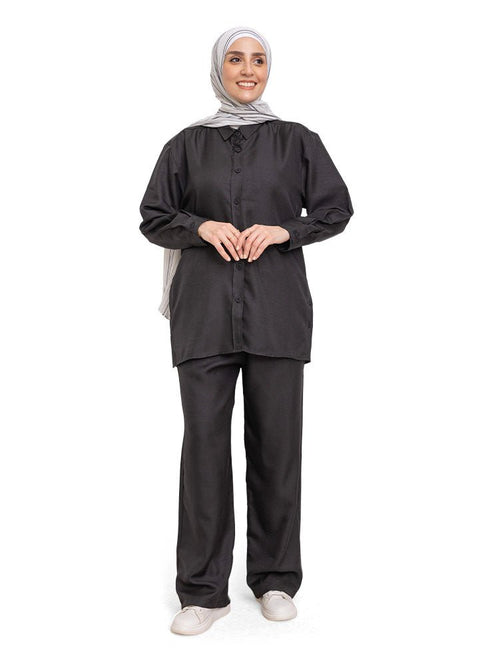Black V - Linen Suit - Khotwh