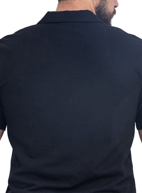 Black V-Neck Crunchy-Oversize T-Shirt - Khotwh