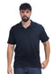 Black V-Neck Crunchy-Oversize T-Shirt - Khotwh