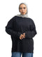 Black V-Over Size Long-Sleeve - Khotwh
