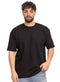 Black V - Squares O.S Round T-Shirt - Khotwh