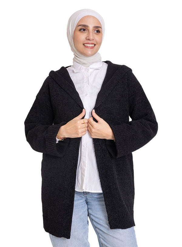 Black Velvet Cardigan - Khotwh