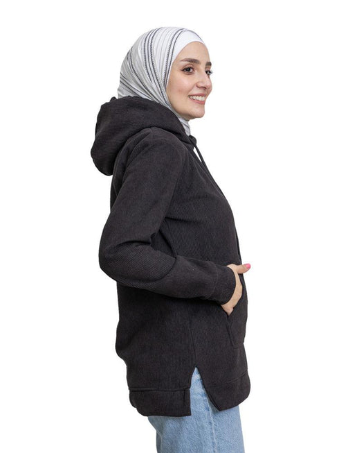 Black Velvet Hoodie Vent - Khotwh