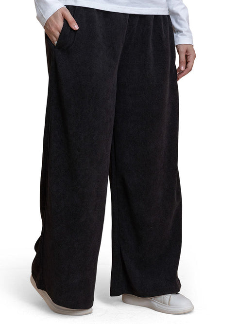 Black Velvet Wide Leg (W) - Khotwh