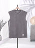 Black Washed Sleeveless T-Shirt - Khotwh