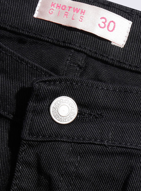 Black Wide Gabardine - Khotwh