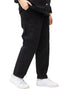 Black Wide Gabardine Pants - Khotwh