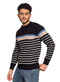 Black Wide Striped Pullover - Khotwh