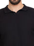 Black Zigzag F - S.Knit Polo T-shirt - Khotwh