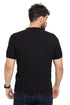 Black Zigzag F - S.Knit Polo T-shirt - Khotwh