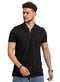 Black Zipper Polo - Khotwh