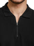 Black Zipper Polo - Khotwh
