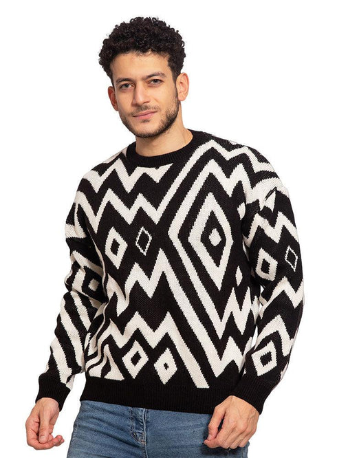 Black*Off - White Rhombus Pullover - Khotwh