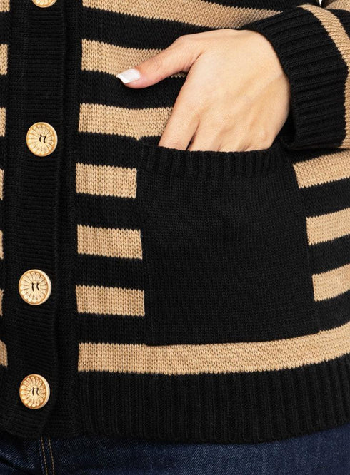 B.Latte S - buttons Cardigan - Khotwh