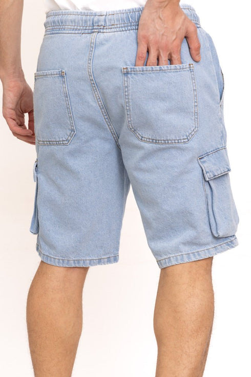 Blue 1 Cargo Denim Short - Khotwh