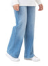 Blue 1 Design 2674 Jeans Wide Leg Pants - Khotwh