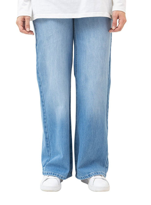 Blue 1 Design 2674 Jeans Wide Leg Pants - Khotwh