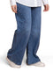 Blue 1 Side Cut Straight jeans - Khotwh