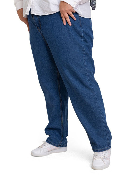 Blue 11 Plus Size - Momfit Jeans - Khotwh