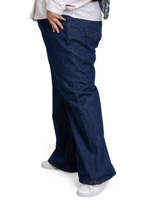 Blue 11 Plus Size - Wide Jeans - Khotwh