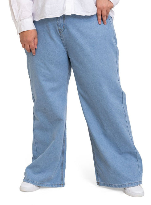 Blue 12 Plus Size - Wide Jeans - Khotwh