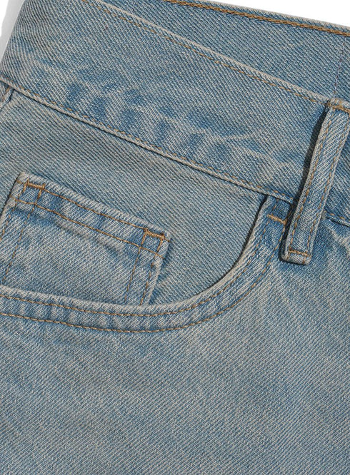 Blue 2 D48 - Jeans Wide Leg Pant - Khotwh