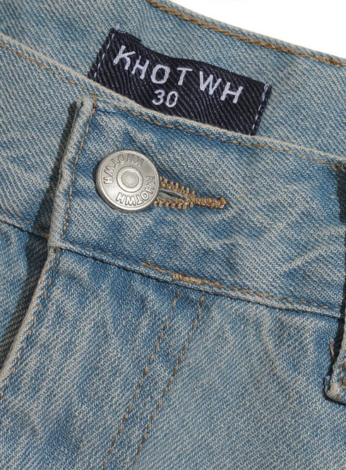 Blue 2 D48 - Jeans Wide Leg Pant - Khotwh