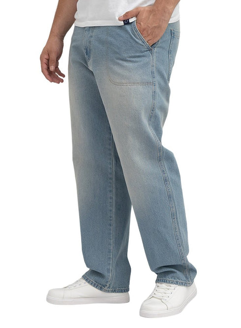 Blue 2 D49-Jeans Wide Leg Pant - Khotwh