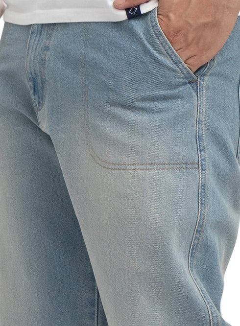 Blue 2 D49-Jeans Wide Leg Pant - Khotwh