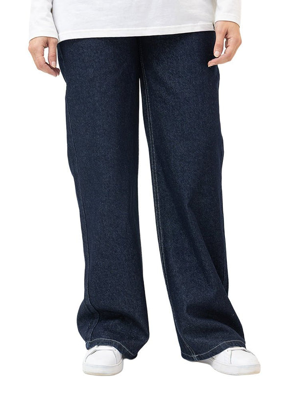 Blue 2 Design 2674 Jeans Wide Leg Pants - Khotwh