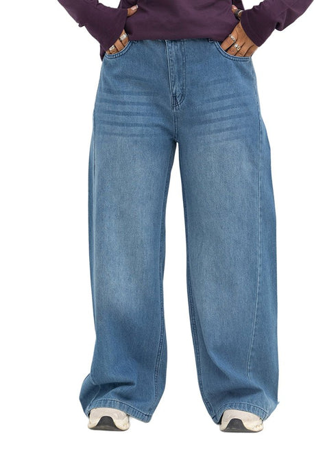 Blue 2 Side Cut Straight jeans - Khotwh