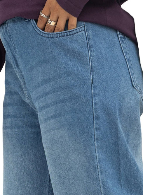 Blue 2 Side Cut Straight jeans - Khotwh