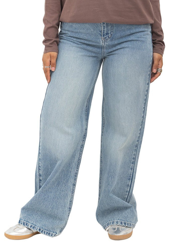 Blue 3 Design 2674 Jeans Wide Leg Pants - Khotwh