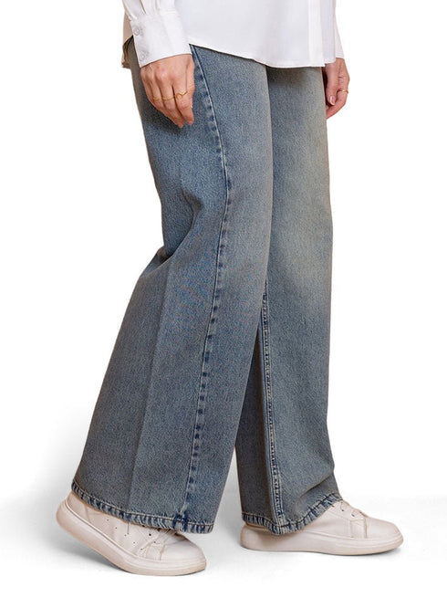 Blue 3 Side Cut Straight jeans - Khotwh