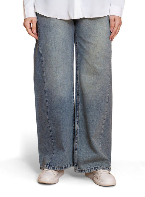 Blue 3 Side Cut Straight jeans - Khotwh