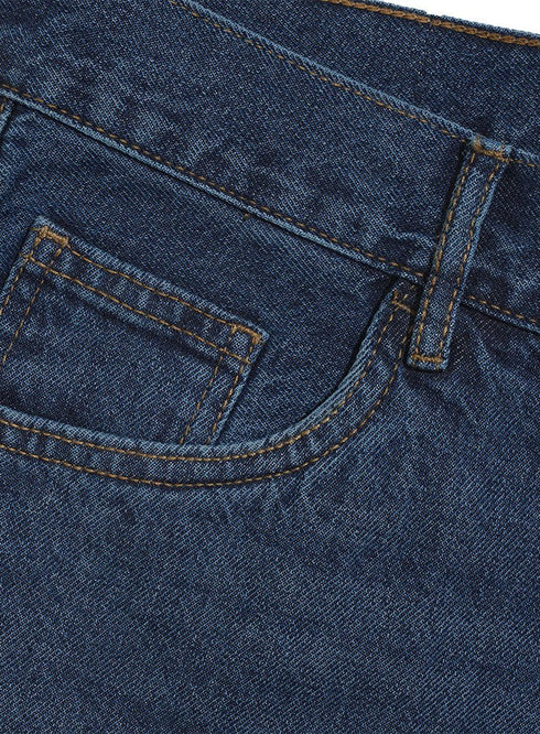 Blue 4 D48 - Jeans Wide Leg Pant - Khotwh