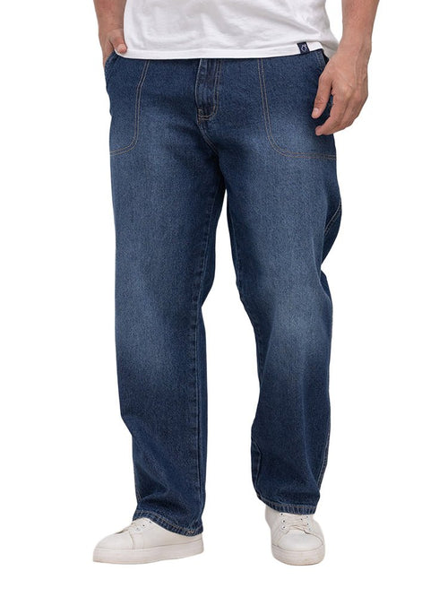 Blue 4 D49 - Jeans Wide Leg Pant - Khotwh