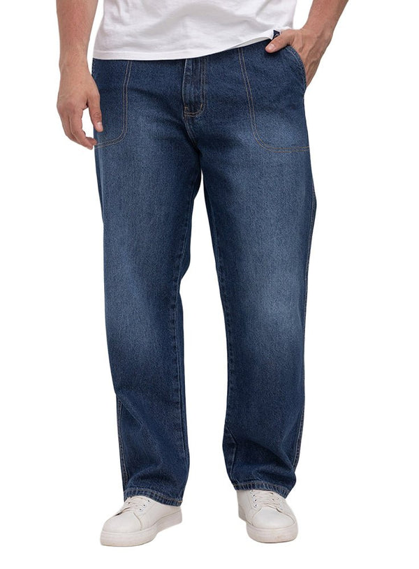 Blue 4 D49 - Jeans Wide Leg Pant - Khotwh
