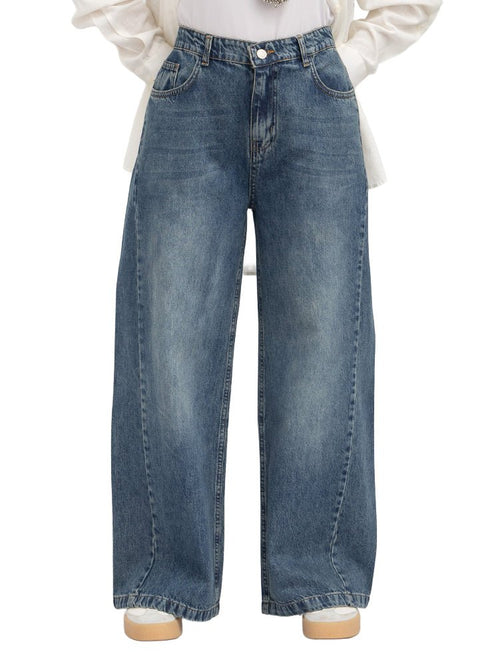 Blue 4 Side Cut Straight jeans - Khotwh