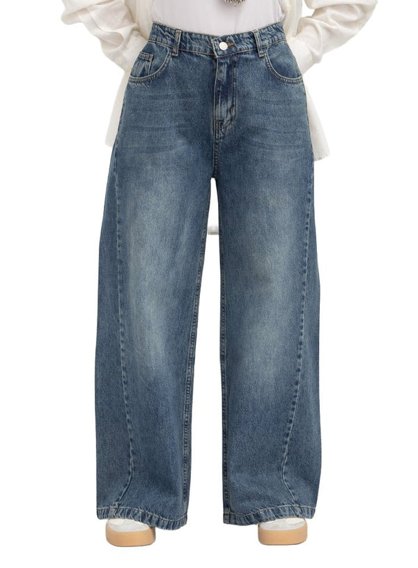 Blue 4 Side Cut Straight jeans - Khotwh