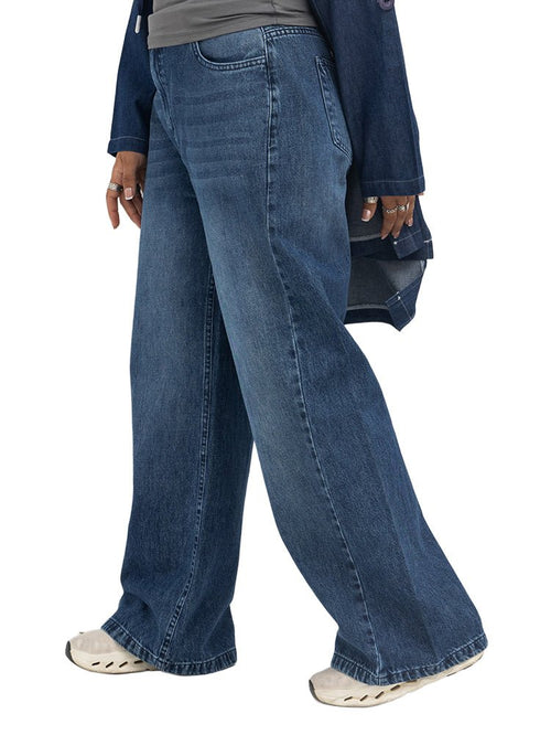 Blue 5 Side Cut Straight jeans - Khotwh