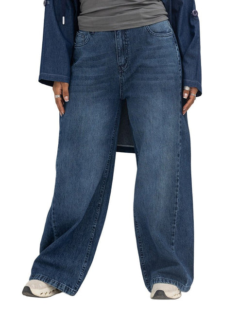 Blue 5 Side Cut Straight jeans - Khotwh