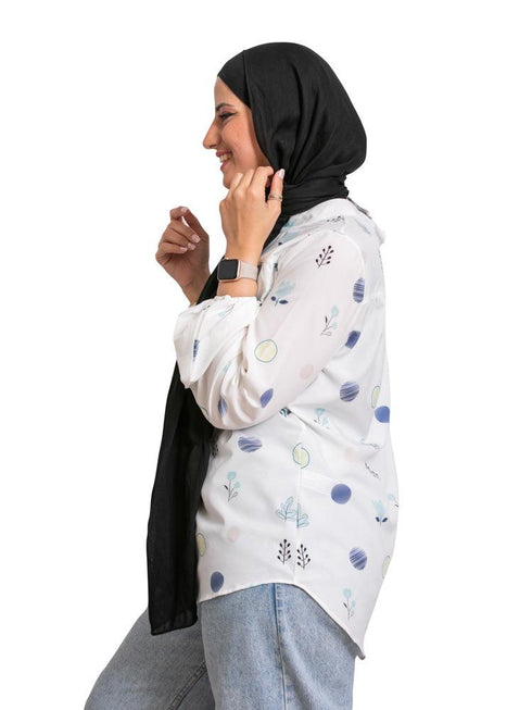 Blue Design 1 Blouse - Khotwh